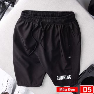 Quần đùi gió nam RUNNING dáng thể thao co giãn nhẹ có khóa tiện dụng