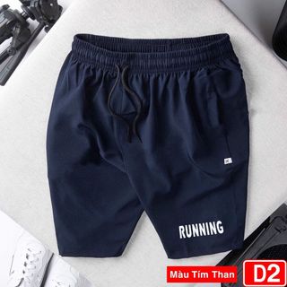 Quần đùi gió nam RUNNING dáng thể thao co giãn nhẹ có khóa tiện dụng