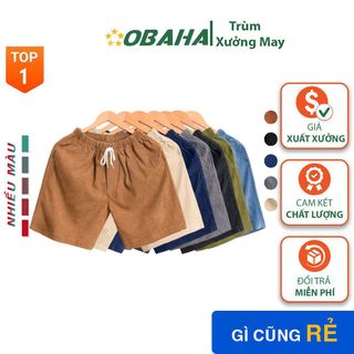 Quần short nam nhung tăm form regular trẻ trung cá tính giá sỉ