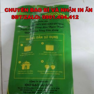 Bao bì đựng gạo 5kg- Loại Ép nhiệt- Sale giá sỉ