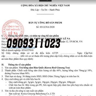 Trà Hồng Sâm Buleebang Hàn Quốc 3gr x 100 gói - loại 1