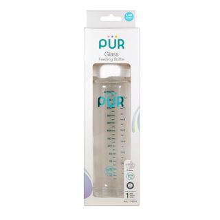 Bình sữa thủy tinh chống sốc cổ thường Pur 240ml