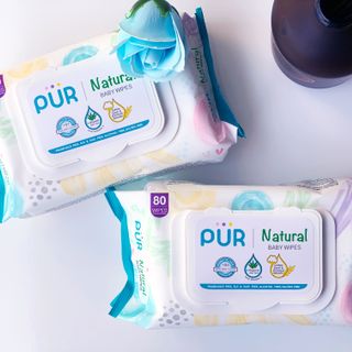 Khăn giấy ướt Pur thành phần nha đam Organic cho bé, gói 80 tờ