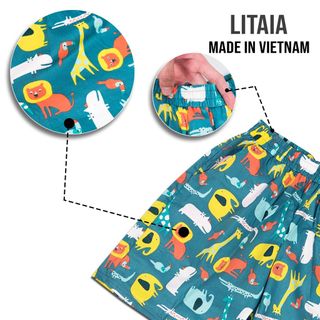 Quần đùi nam cartoon mặc nhà Litaia Quần short đi biển thoải mái