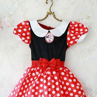 Trang phục hóa trang váy Minnie cho bé kèm băng đô