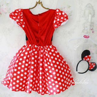 Trang phục hóa trang váy Minnie cho bé kèm băng đô