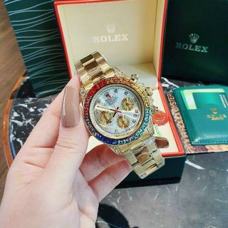 ĐỒNG HỒ ROLLEX ĐÁ MÀU TRUNG CẤP NAM