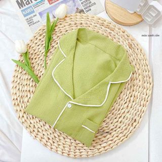 BỘ PIJAMA MẶC NHÀ DÀI TAY CHẤT ĐŨI XỐP MỀM NHẸ