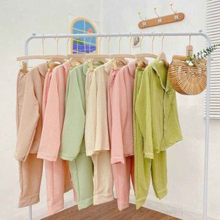 BỘ PIJAMA MẶC NHÀ DÀI TAY CHẤT ĐŨI XỐP MỀM NHẸ