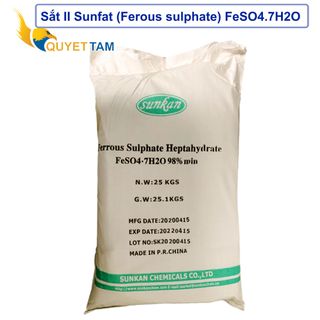 Phèn sắt II Ferrous Sulphat FeSO4.7H2O 98% (25kg/bao) giá sỉ