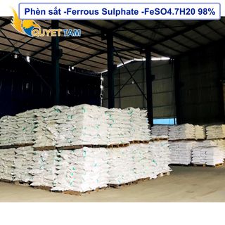 Phèn sắt II Ferrous Sulphat FeSO4.7H2O 98% (25kg/bao)