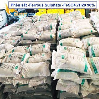 Phèn sắt II Ferrous Sulphat FeSO4.7H2O 98% (25kg/bao)