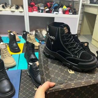 Giày boots nam chất da mềm buộc dây thời trang K582
