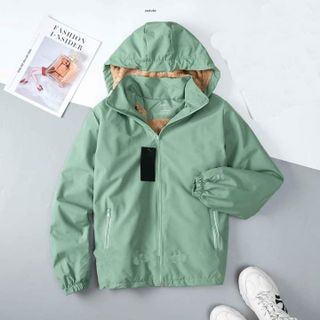 Áo gió lót lông chống nước lông màu nâu cao cấp