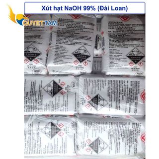 Xút hạt Đài Loan NaOH 99%, Sodium hydroxide, 25kg/bao