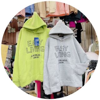 Áo hoodie nỉ ngoại logo easy living form dưới 90kg