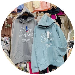 Áo hoodie nỉ ngoại logo easy living form dưới 90kg