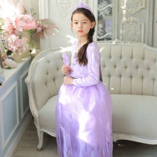 Trang phục hóa trang Frozen 2 - Elsa tím đi kèm bộ phụ kiện