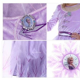 Trang phục hóa trang Frozen 2 - Elsa tím đi kèm bộ phụ kiện