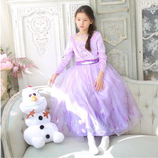 Trang phục hóa trang Frozen 2 - Elsa tím đi kèm bộ phụ kiện