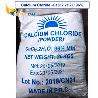 CaCl2.2H2O 96% Min - Calcium Chloride, Trung Quốc, 25kg/bao giá sỉ