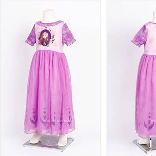 Váy mặc nhà Anna - Disney (tay dài) cho bé kèm băng đô