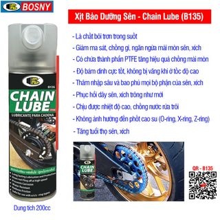 Chai Xịt Dưỡng Sên Bosny B135 - Chain Lube