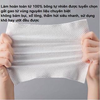 Khăn lau mặt khô Animerry dùng 1 lần, cotton cao cấp tự nhiên, cuộn khăn mặt khô tẩy trang đa năng - khăn lau trái đào giá sỉ