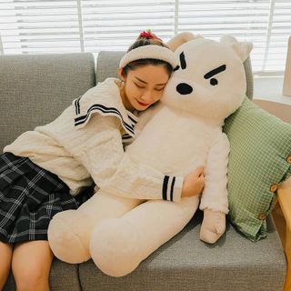 Gấu Bông Thỏ Trắng Giận Dữ Mặt Quạu Lông Xù Cao Cấp