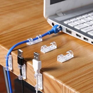 Nẹp dây điện dán tường treo giữ cố định dây sạc, cáp sạc thông minh, bộ kẹp đi dây điện 20 cái có kèm keo dán - nẹp dây điện giá sỉ