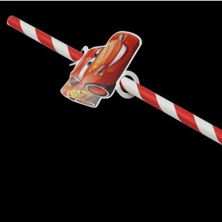 Ống hút giấy hoạt hình kèm icon hoạt hình Disney 3D xinh xắn