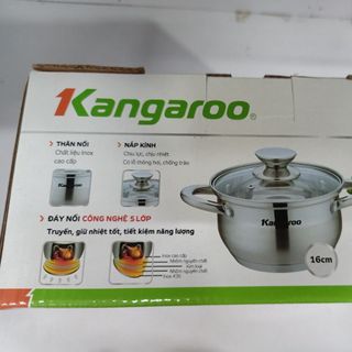 Nồi inox cao cấp 5 lớp Kangaroo KG878S size 16cm hàng chính hãng