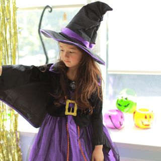 Trang phục hóa trang Halloween Phù thủy huyền bí kèm phụ kiện