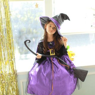 Trang phục hóa trang Halloween Phù thủy huyền bí kèm phụ kiện