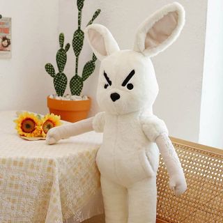 Gấu Bông Thỏ Trắng Giận Dữ Mặt Quạu Lông Xù Cao Cấp 3