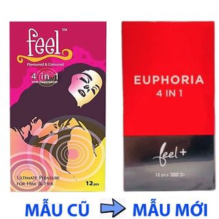 Bao Cao Su Feel 4in1 Hộp 12 Cái ( Mẫu Mới )
