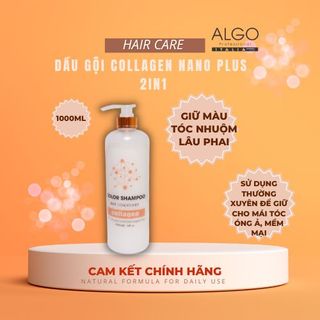 DẦU GỘI GIỮ MÀU COLLAGEN NANO PLUS ALGO 1000ml+