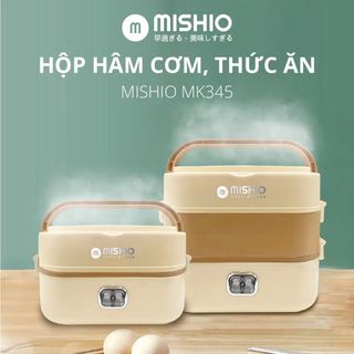 Hộp Hâm Cơm - tiệt trùng bình sữa Mishio MK345 kèm 4 hộp đựng inox 304 giá sỉ
