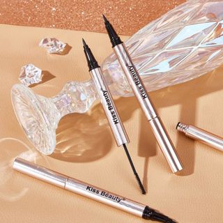 Mascara & Kẻ bút lông 2 đầu Kiss beauty Vỏ Vàng, sỉ  28k/cây