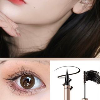 Mascara & Kẻ bút lông 2 đầu Kiss beauty Vỏ Vàng, sỉ  28k/cây