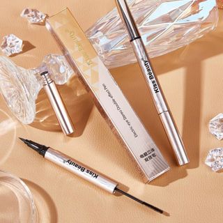 Mascara & Kẻ bút lông 2 đầu Kiss beauty Vỏ Vàng, sỉ  28k/cây