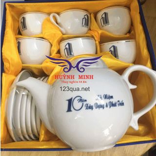 Bộ ấm trà in logo, quà tặng tết giá tốt cho doanh nghiệp