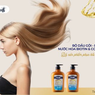 Bộ Dầu Gội - Xả Biotin & Collagen Hương Nước Hoa