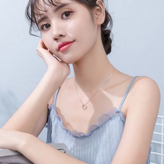 Dây chuyền nữ bạc 925 AROCH Jewelry mặt đá trắng sang trọng A057
