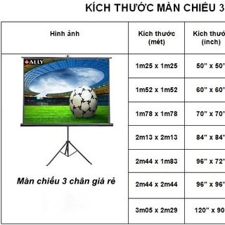 Màn chiếu 3 chân 150 inch (3m05x2m29) giá sỉ