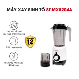 Máy xay sinh tố đa năng Sato ST-MX8204A 2 cối, xay nhuyễn thực phẩm, vệ sinh dễ dàng giá sỉ