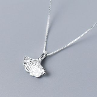 Dây chuyền bạc Ý s925 lá bạch quả nghệ thuật D0617 - AROCH Jewelry