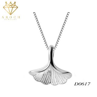 Dây chuyền bạc Ý s925 lá bạch quả nghệ thuật D0617 - AROCH Jewelry