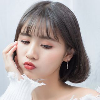 Khuyên tai bạc Ý s925 thả dài E2411 - AROCH Jewelry