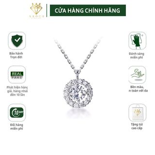 Dây chuyền bạc nữ AROCH Jewelry mặt đá trắng sang trọng D6263